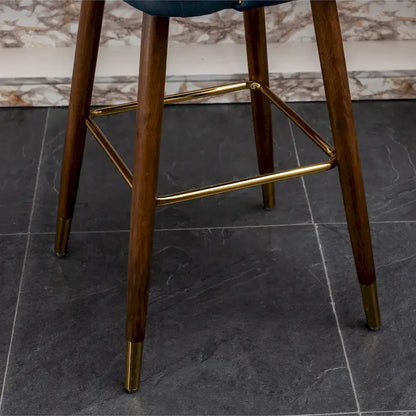 Roundhill Furniture Nevis Mid-century Modern Faux Leather Tufted Nailhead Trim Barstool Set of 2