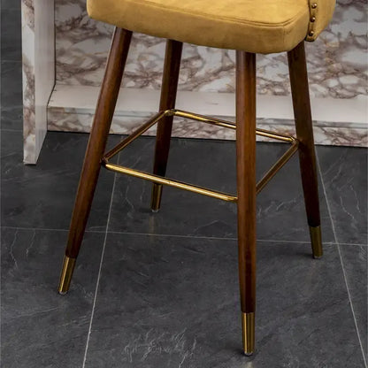 Roundhill Furniture Nevis Mid-century Modern Faux Leather Tufted Nailhead Trim Barstool Set of 2