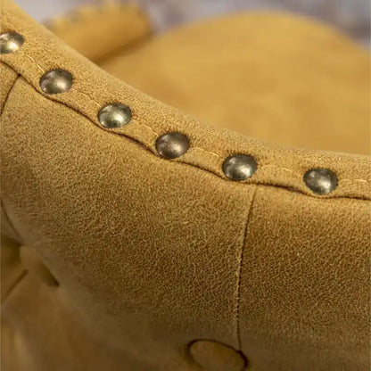 Roundhill Furniture Nevis Mid-century Modern Faux Leather Tufted Nailhead Trim Barstool Set of 2