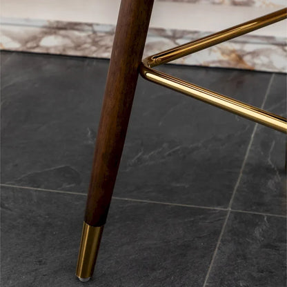 Roundhill Furniture Nevis Mid-century Modern Faux Leather Tufted Nailhead Trim Barstool Set of 2