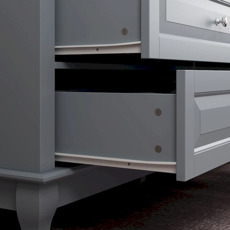 9-Drawer Dresser with Solid Wood Legs Chest Of Drawers Lacquer Console