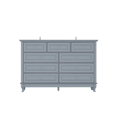 9-Drawer Dresser with Solid Wood Legs Chest Of Drawers Lacquer Console