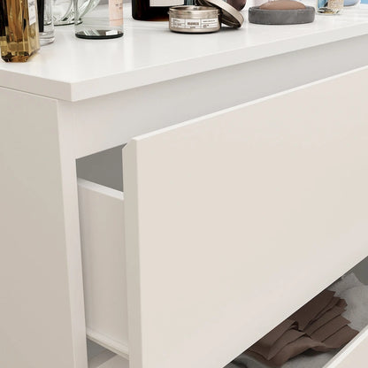 Premium 59-inch 6 Drawers White Floor Double Dresser by Kerrogee