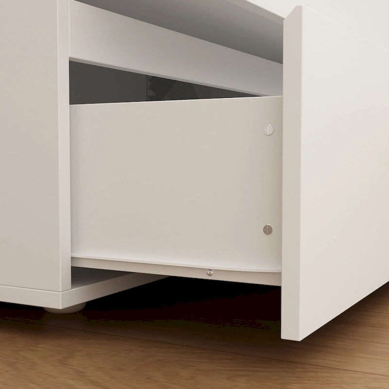Premium 59-inch 6 Drawers White Floor Double Dresser by Kerrogee