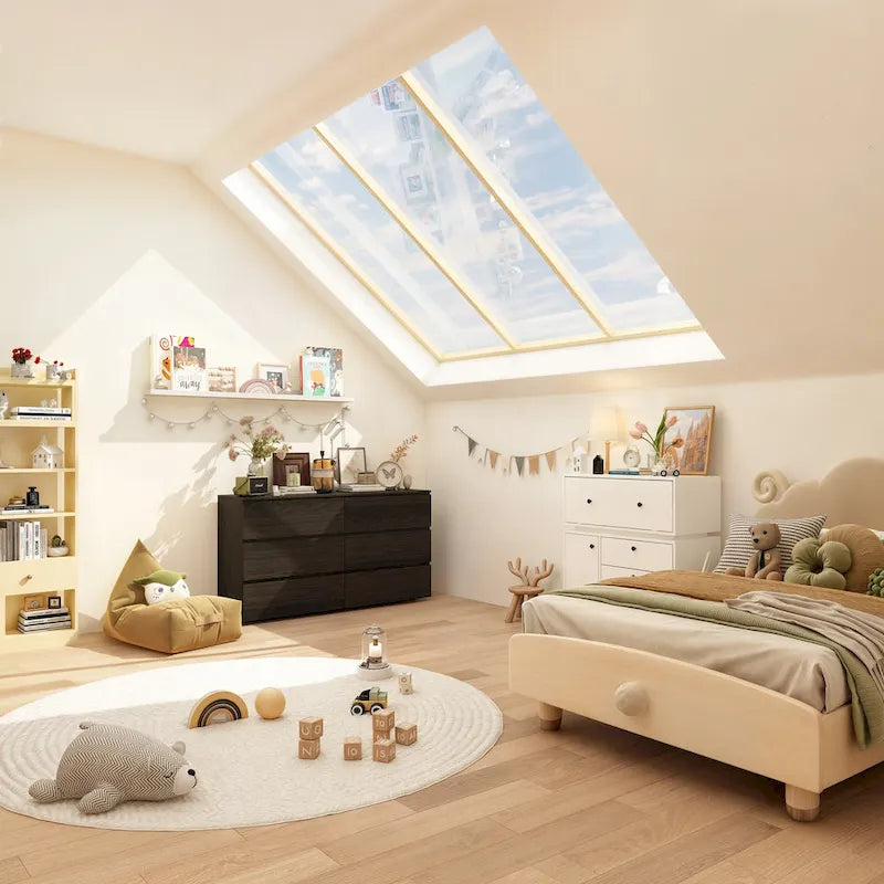 Premium 59-inch 6 Drawers White Floor Double Dresser by Kerrogee