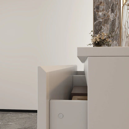 Premium 59-inch 6 Drawers White Floor Double Dresser by Kerrogee