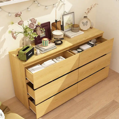 Premium 59-inch 6 Drawers White Floor Double Dresser by Kerrogee