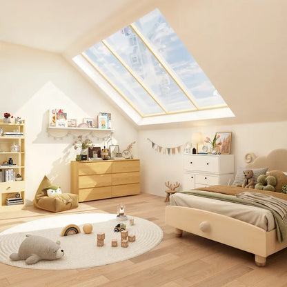 Premium 59-inch 6 Drawers White Floor Double Dresser by Kerrogee