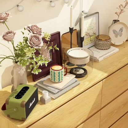 Premium 59-inch 6 Drawers White Floor Double Dresser by Kerrogee