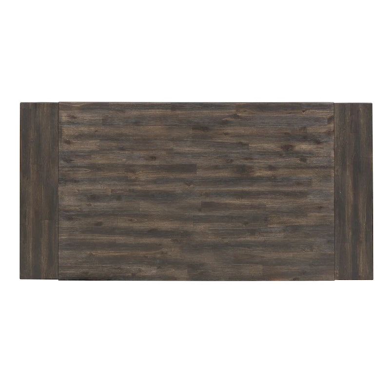 Double Bridge Dark Chestnut Trestle Table Set