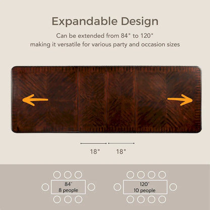 Baburam Traditional Cherry 7-piece Expandable Dining Set by Furniture of America