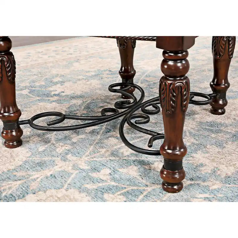 Baburam Traditional Cherry 7-piece Expandable Dining Set by Furniture of America