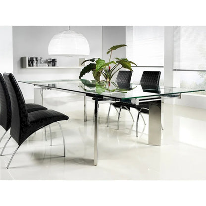 Casabianca Home Euphoria Collection Glass Dining Table
