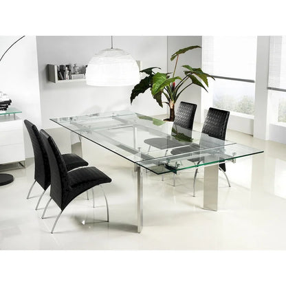 Casabianca Home Euphoria Collection Glass Dining Table