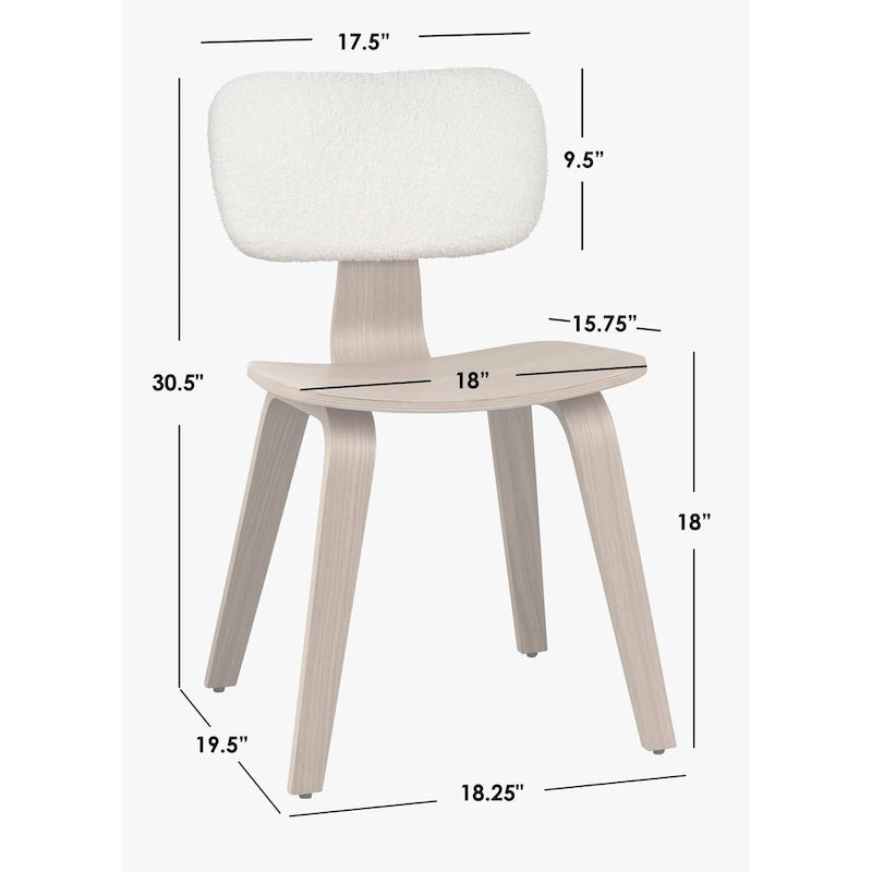 Lifestorey Sigrid Mid-Century Modern Dining Chairs (Set of 2)