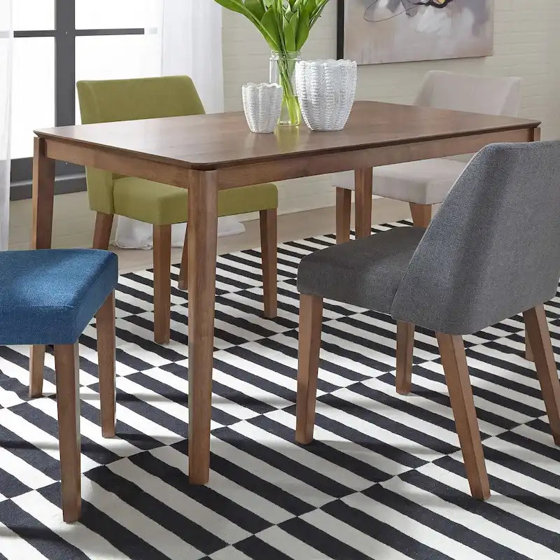 Space Savers Satin Walnut Rectangular Leg Table