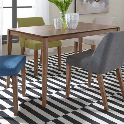 Space Savers Satin Walnut Rectangular Leg Table