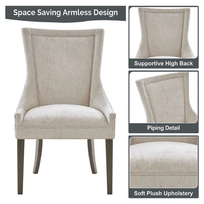 Madison Park Signature Ultra Upholstered Dining Side Chairs With Wood Legs (Set of 2)