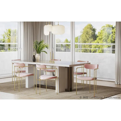 Silver Orchid Gregor Glam Velvet Chair (Set of 2)