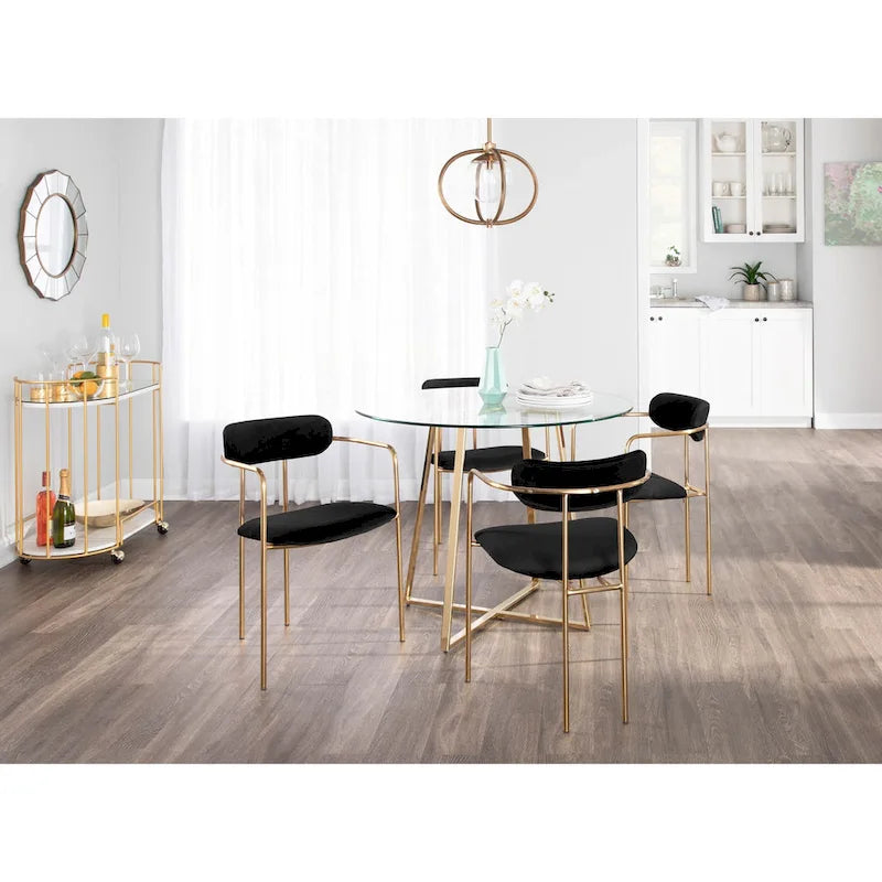 Silver Orchid Gregor Glam Velvet Chair (Set of 2)