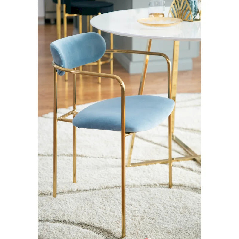 Silver Orchid Gregor Glam Velvet Chair (Set of 2)