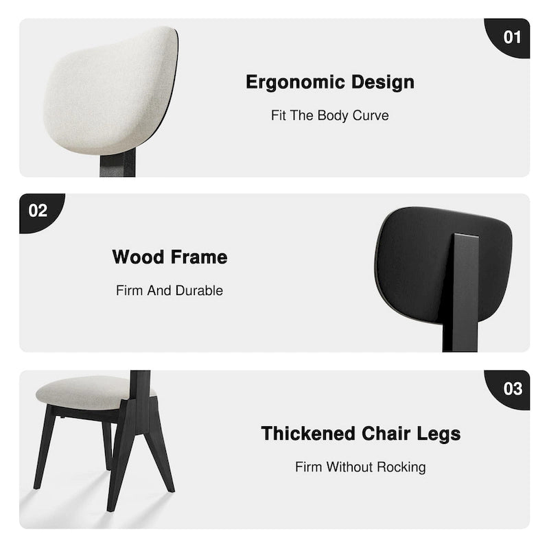 Solid Wood Dining Chairs(Set Of 2) - 21*19*33