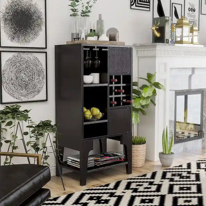 Furniture of America Cregg Contemporary 4-shelf Buffet with Wine Rack