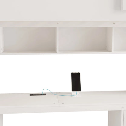 Loft Bed with Desk, Cabinets