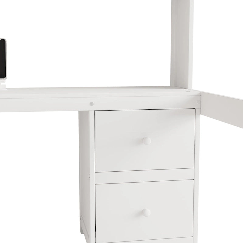 Loft Bed with Desk, Cabinets