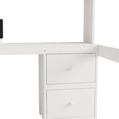 Loft Bed with Desk, Cabinets