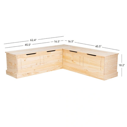 Josie L-shaped Backless Breakfast Nook Bench