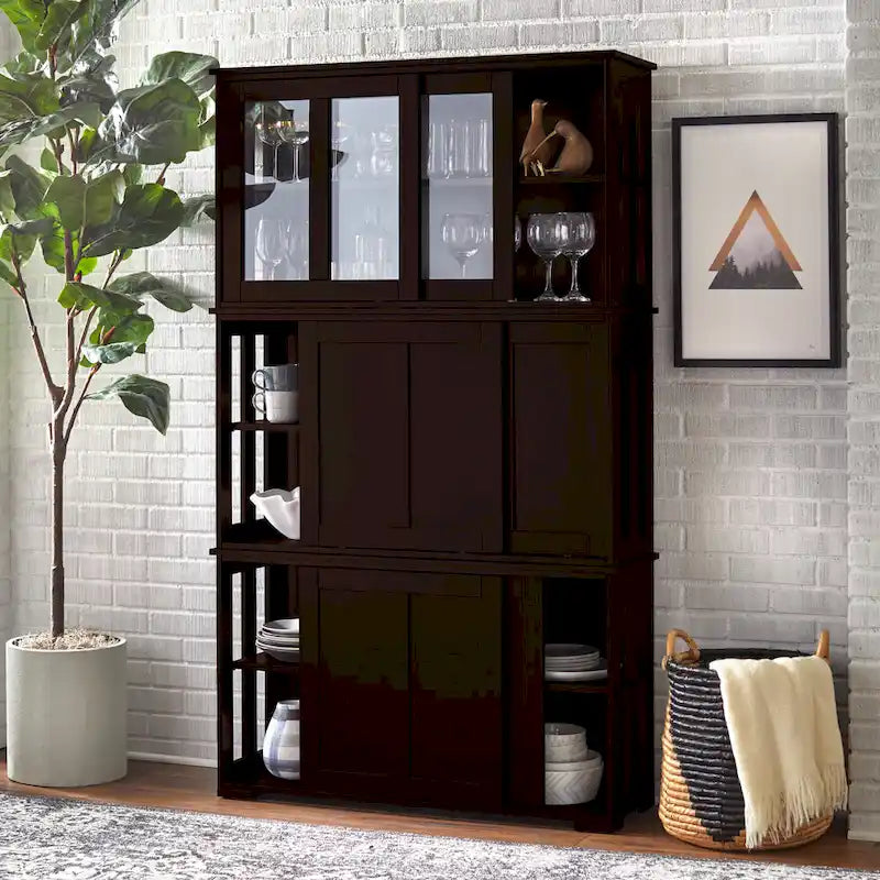 Porch & Den Jefferson Sliding Door Stackable Buffet/Sideboard