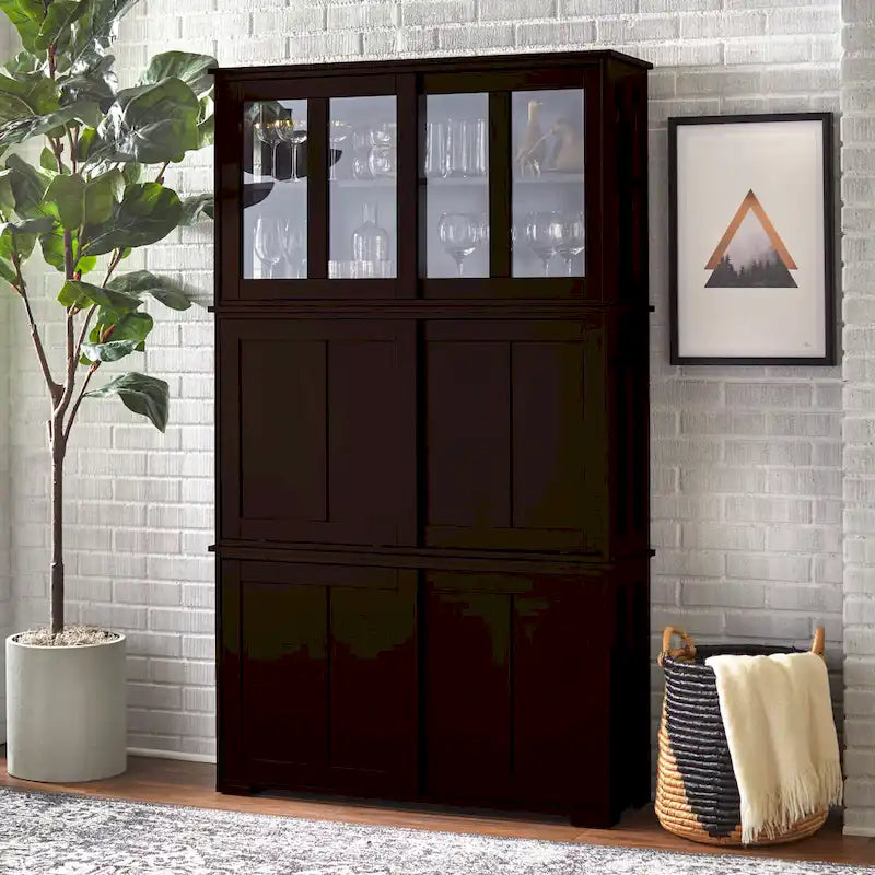Porch & Den Jefferson Sliding Door Stackable Buffet/Sideboard
