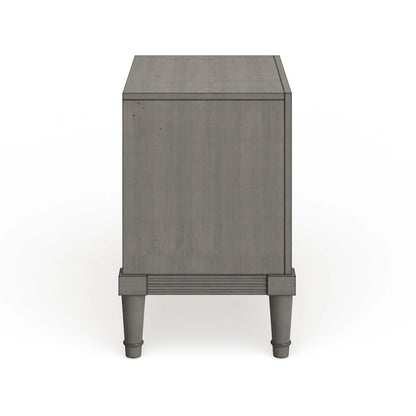 Hax Transitional Grey 2-Drawer Solid Wood Nightstand by Furniture of America