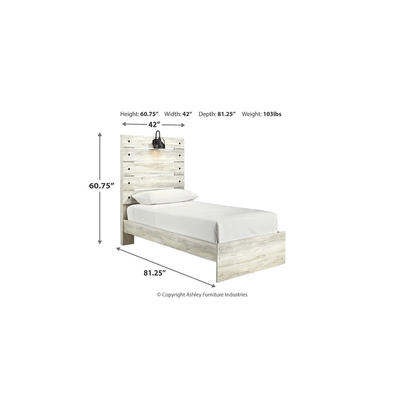 Cambeck Whitewash Panel Bed