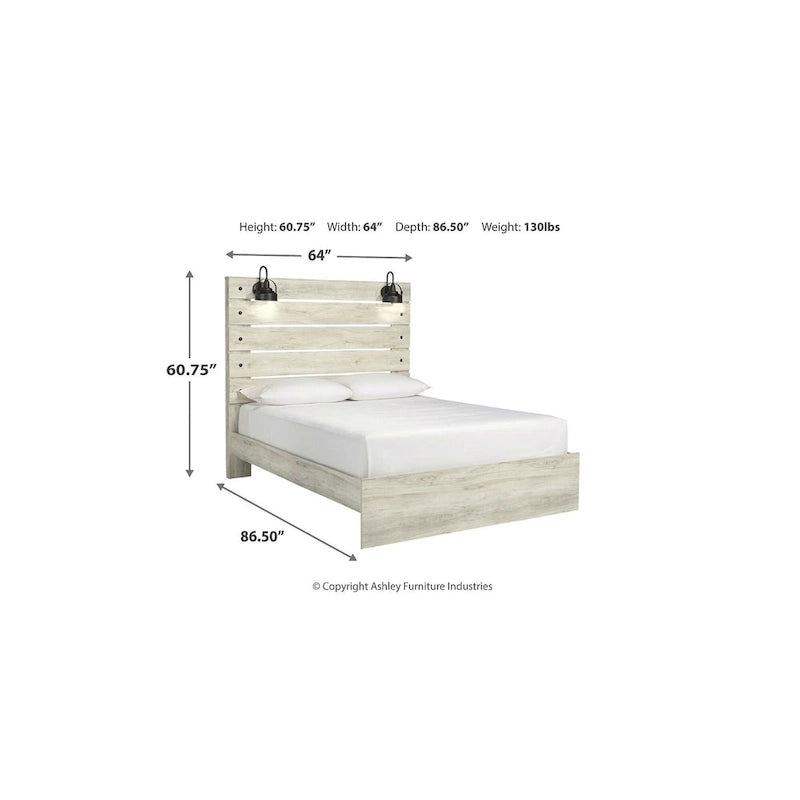 Cambeck Whitewash Panel Bed