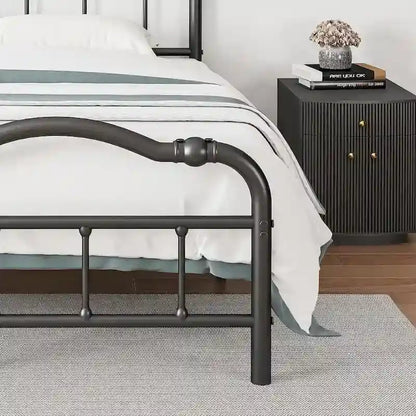 14 In High Heavy Duty Metal Bed Frame with Vintage Style, Supports Up To 2500lbs, Easy Assembly and No Squeak