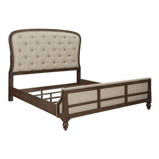 Americana Farmhouse Dusty Taupe King Shelter Bed