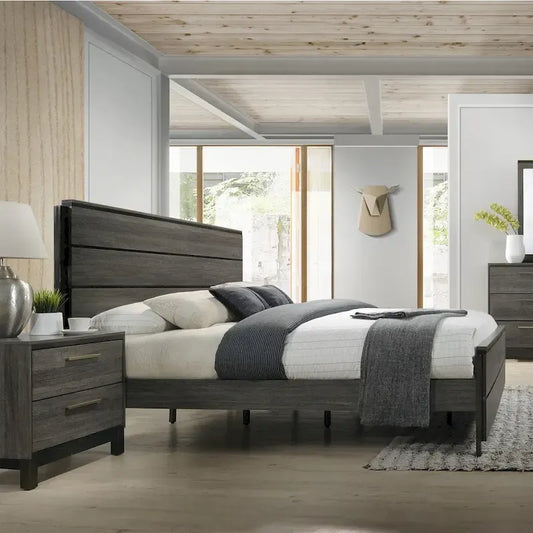 Carbon Loft Lippmann Antique Grey Finish Wood Queen-size Bedroom Set