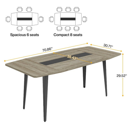 6FT Conference Table, Boat Shaped Meeting Table