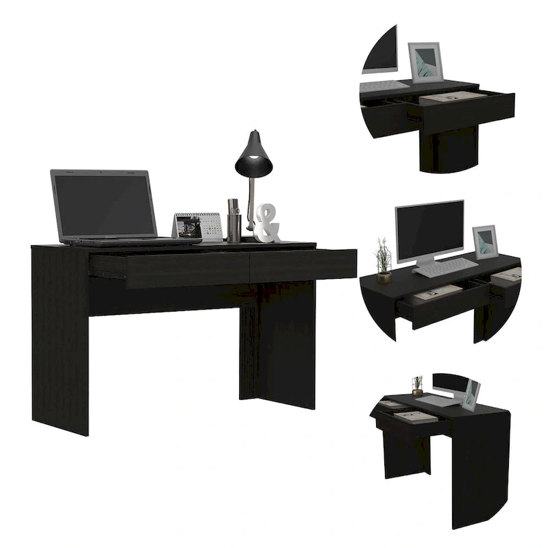 FM Furniture Tampa 2-Drawer Computer Desk with 2 Handleless Drawers