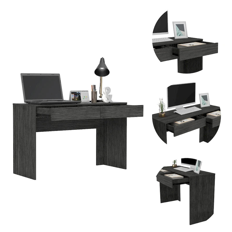 FM Furniture Tampa 2-Drawer Computer Desk with 2 Handleless Drawers