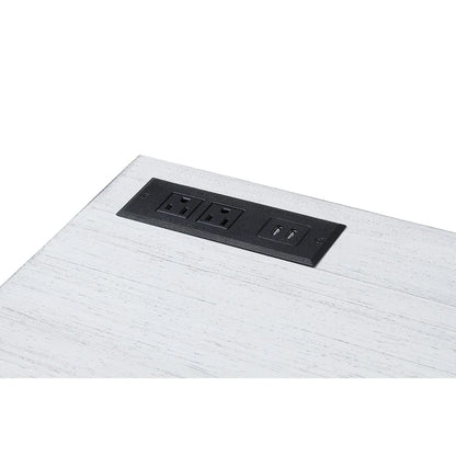 Bird Glam Metal Lift-top L-Shaped Computer Desk with USBs by Furniture of America