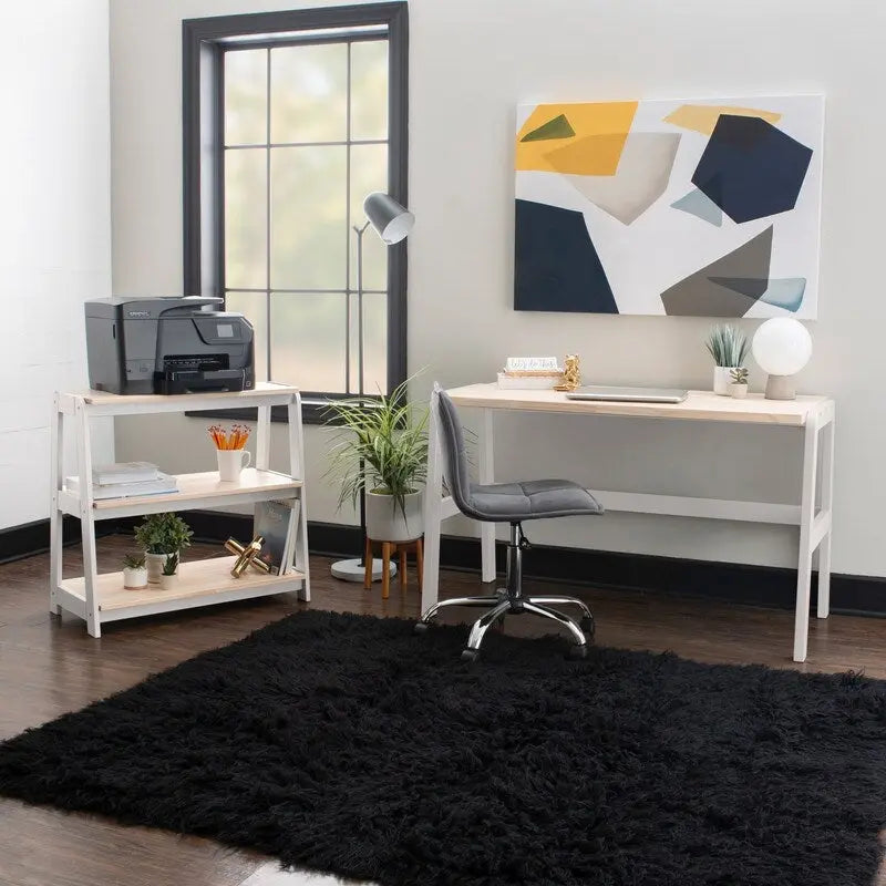 Mulligan Natural Wood Top Desk