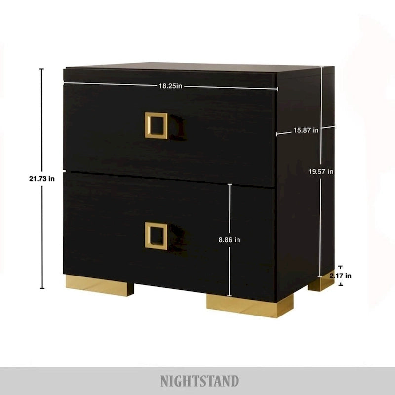 CraftPorch 3 Piece Bedroom Nightstands Set Luxurious Velvet Tufted Platform Bed