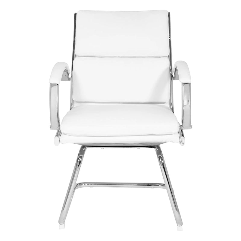 Mid Back Faux Leather Vistor's Chair