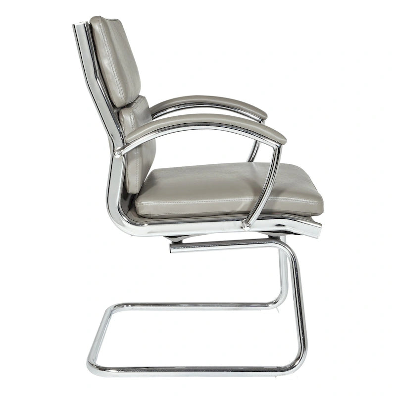 Mid Back Faux Leather Vistor's Chair