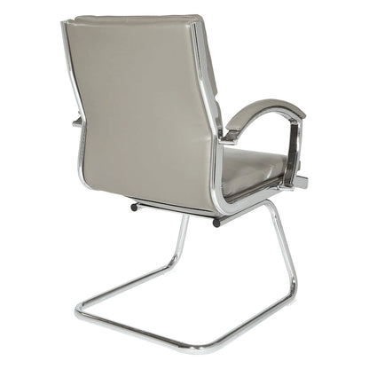 Mid Back Faux Leather Vistor's Chair