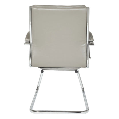 Mid Back Faux Leather Vistor's Chair