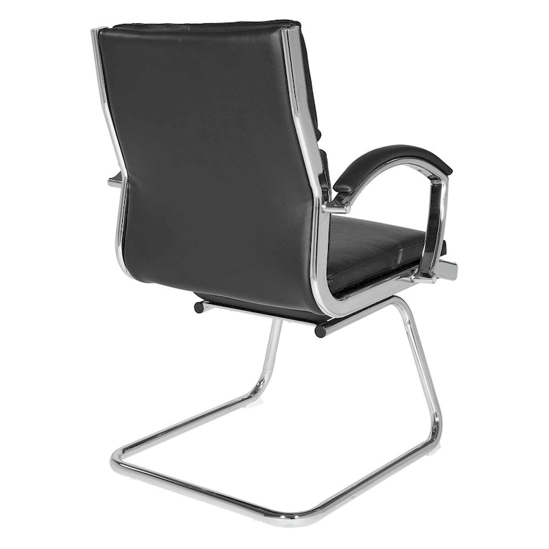 Mid Back Faux Leather Vistor's Chair